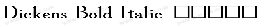Dickens Bold Italic字体转换